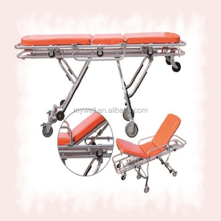 M-AS03 Aluminum loading ambulance stretcher folding medical equipment hospital type equipment