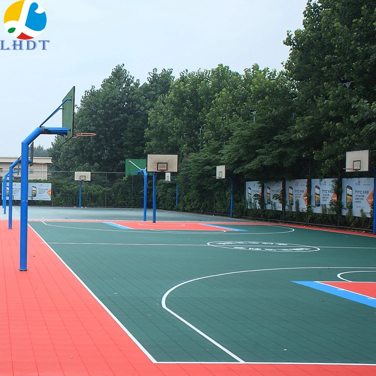 

PP plastic Basketball court flooring High quality made in china sports floor made by Linghan sports, 12 colors