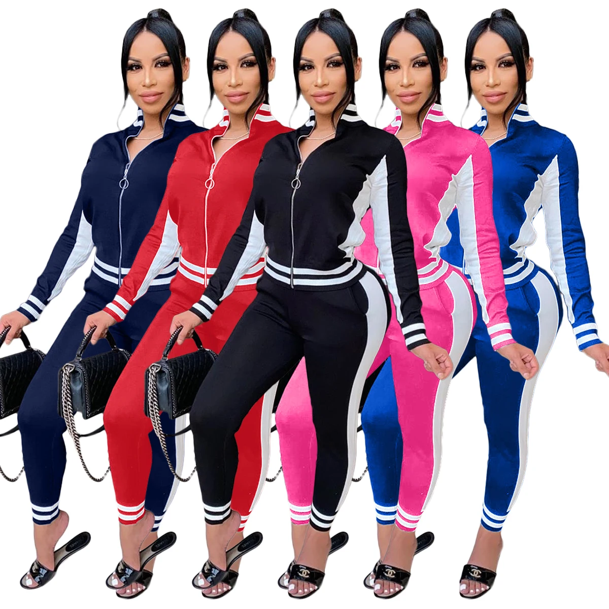 

Foma clothing 9269 new arrivals 2021woman clothing jogging sets autumn winter long sleeve tracksuit suits women's two piece