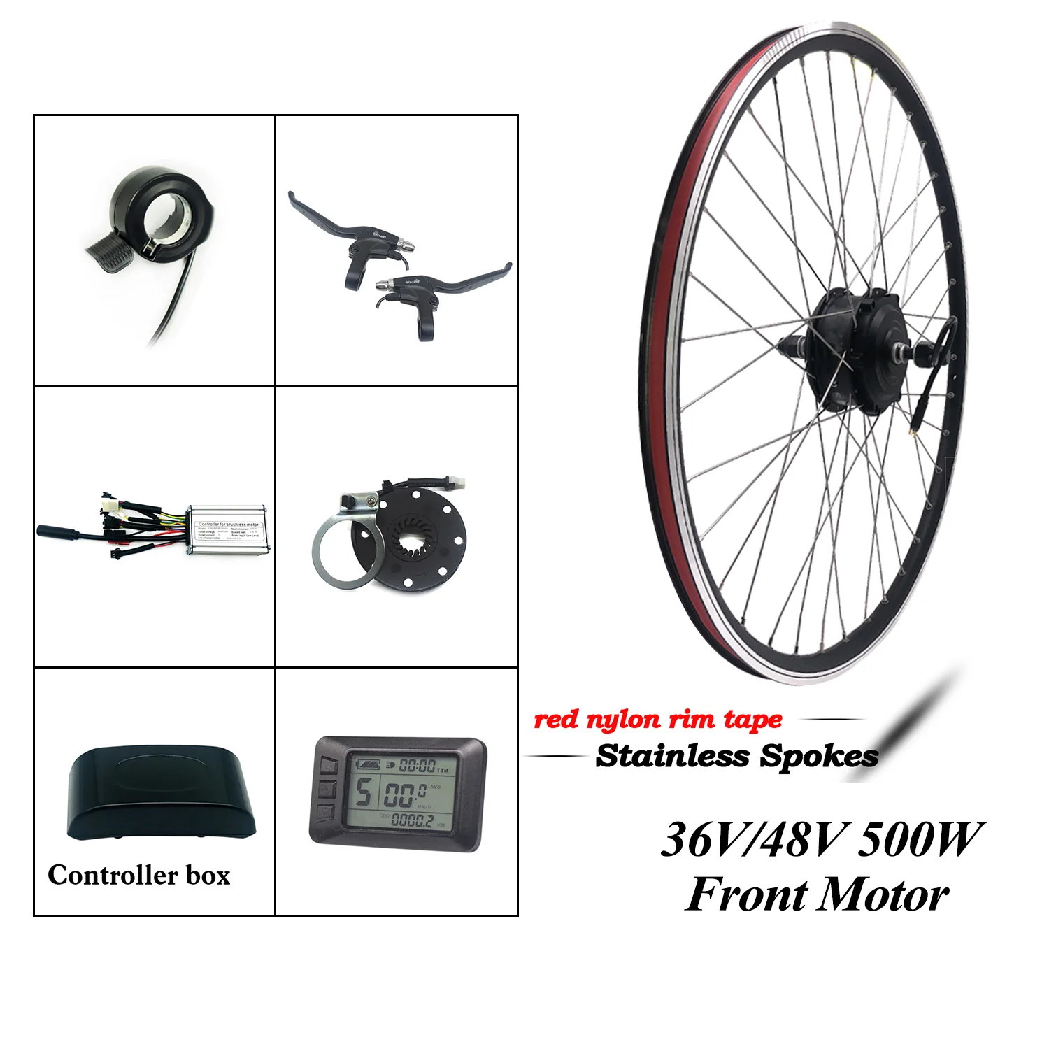 

Greenpedel 36v 350w 28 29 inch 700c e bike front wheel electric bicycle conversion kit china