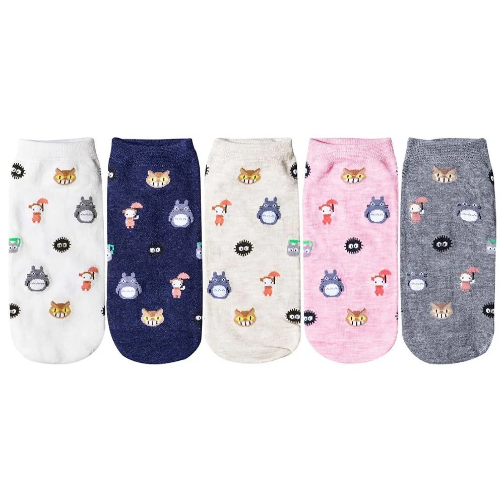 

Girls Thin Totoro Cartoon Breathable Leisure Comfortable Boat Socks Women, Pantone color