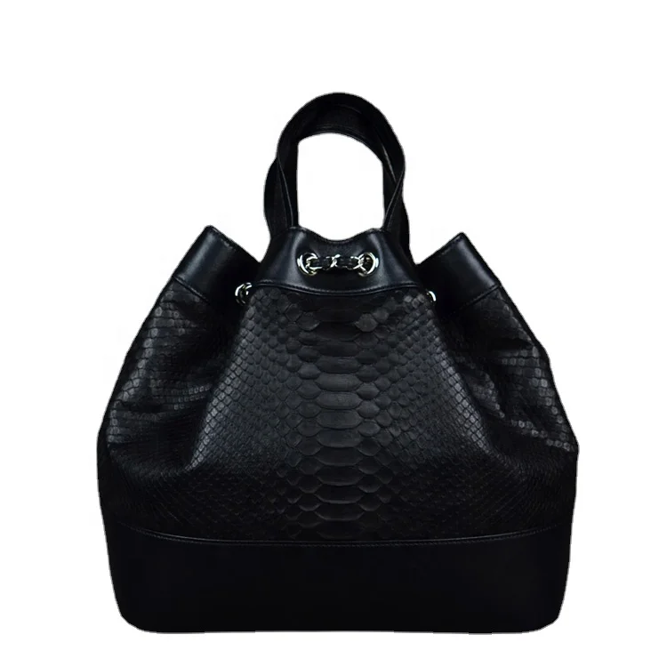 

Luxury Real python backpack leather ladies backpack women chain bags black