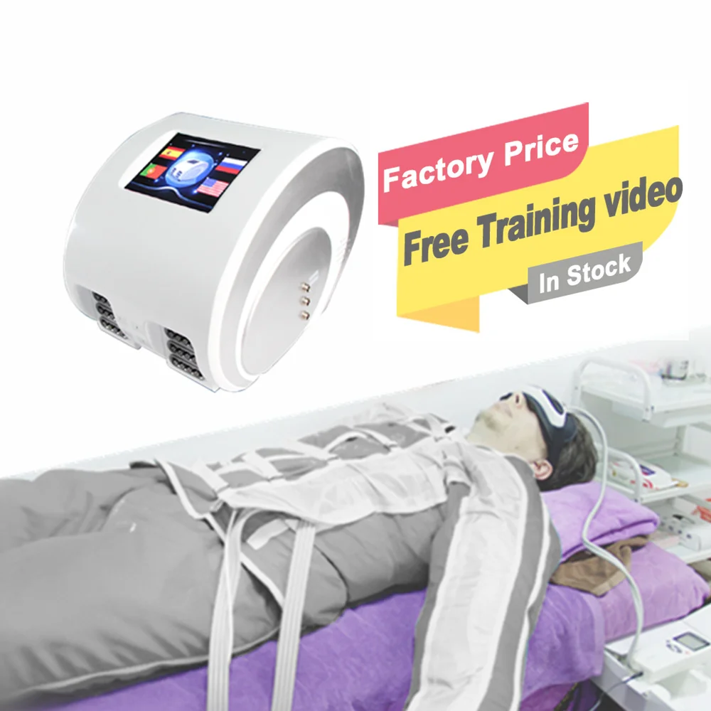 

Pressure 24 chambers best affordable suit infrared massage equipment air 3 in 1 lymphatic drainage pressotherapy machine, White