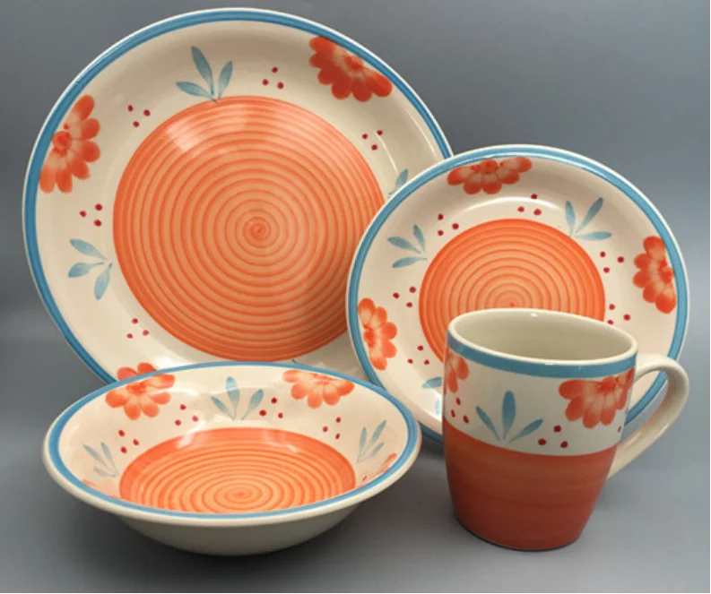 Manufacturer China Colorful Custom Stoneware Dinnerware Ceramic Dinner