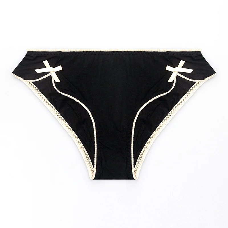

Low waist double bow design women's panties women sexy underwear suitable teen girl underwear, Black,red,mint