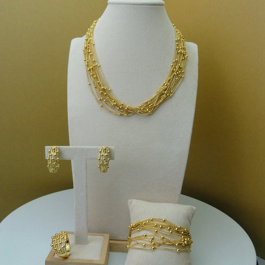 

Yuminglai High Quality Jewelry 24k Gold Dubai Jewelry Sets Simple Jewelry Sets fhk5807