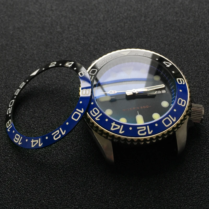 

Sloping ceramic bezel insert 38*30.6mm For Seiko SKX007 011 171 for Rlx GMT-Master Luminous watch parts