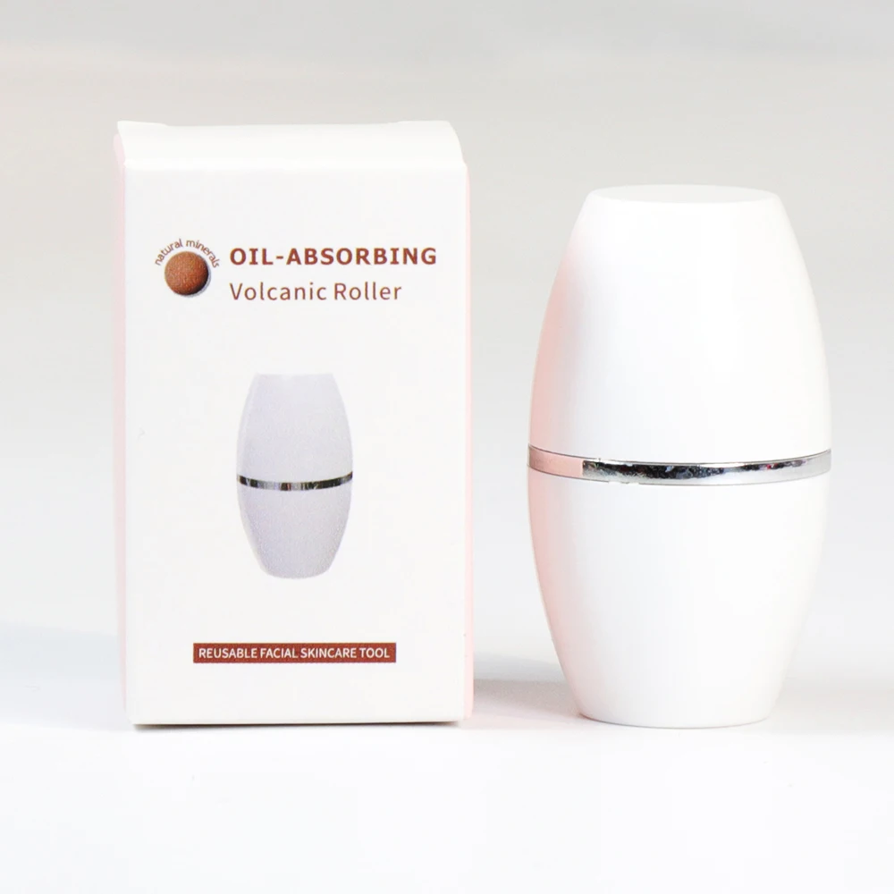 

Wholesale Natural Volcanic stone oil absorbing reusable facial oil absorbing roller, Customized color