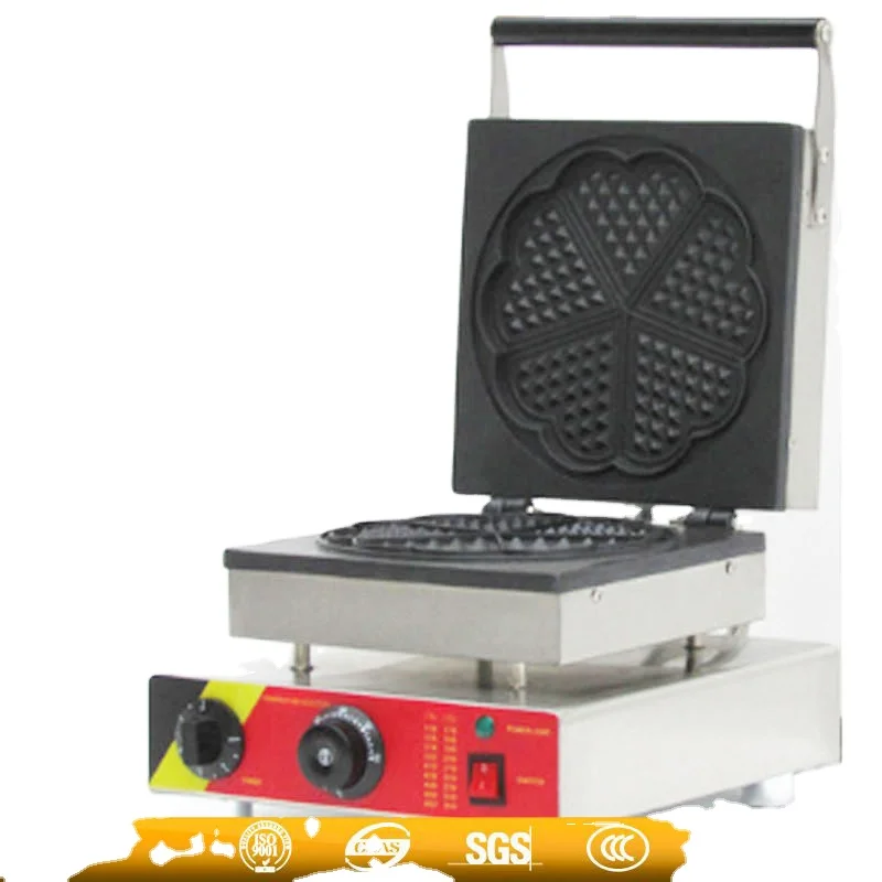 

Five heart shape commercial egg waffle maker hot dog waffle maker hong kong waffle maker with low price