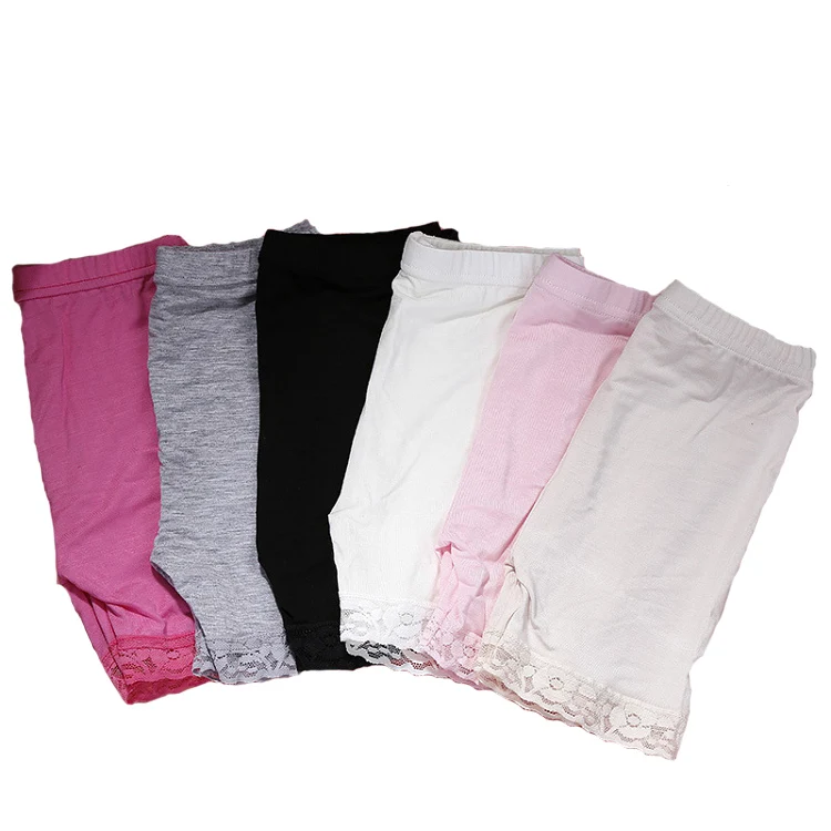 

M36 Children Modal Fashion Lace Safety Pants Baby Short girls leggings
