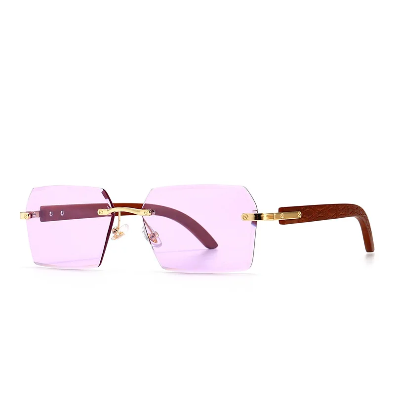 

Newest Frame Rimless Edge Cut Sunglasses Modern Retro European and American Trendy Street Shot Sunglasses 2021, 7colors