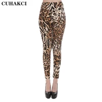 

CUHAKCI Factory Direct Sale Women Sexy Fashion Leopard Skinny Print Leggings Classics Slim Pants High Elastic Leggings