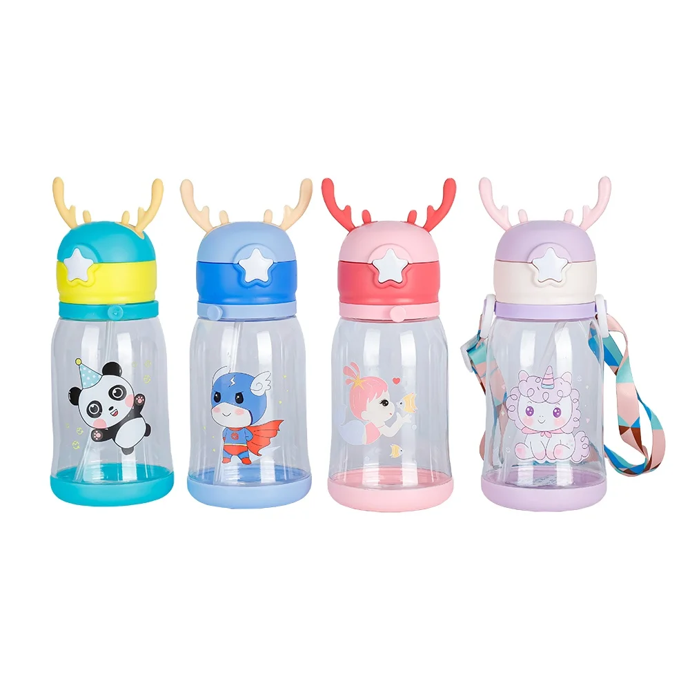 

Bpa free available kids hiking water bottle with image children plastic drink bottle, Customized color