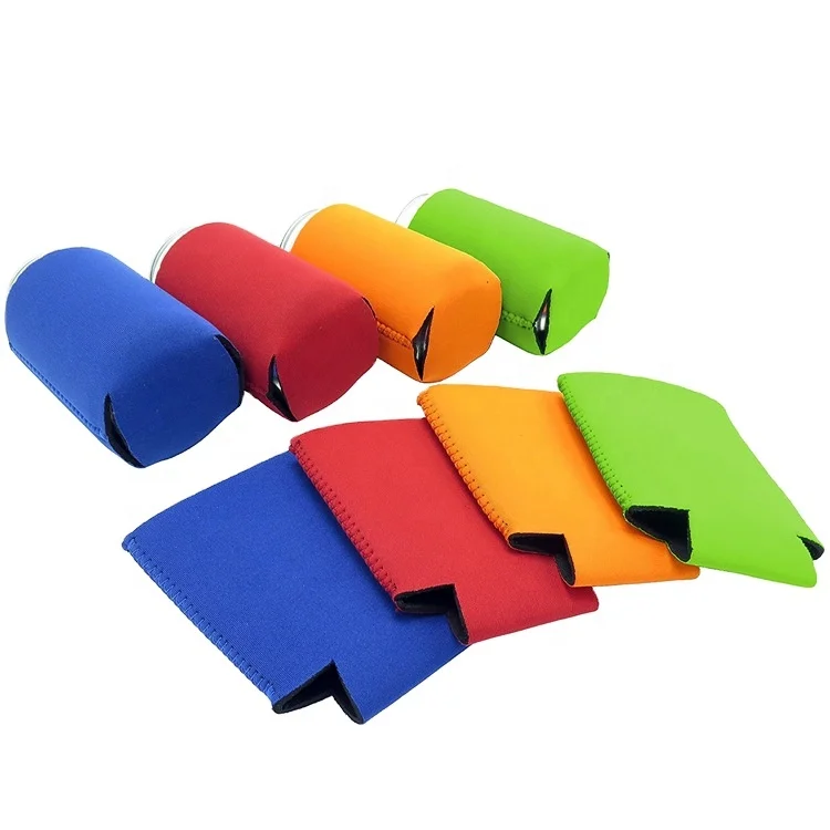 

Wholesale Multicolor Neoprene Can Cooler Collapsible Stubby Holder Slim Can Cooler Sleeve, Pantone colors