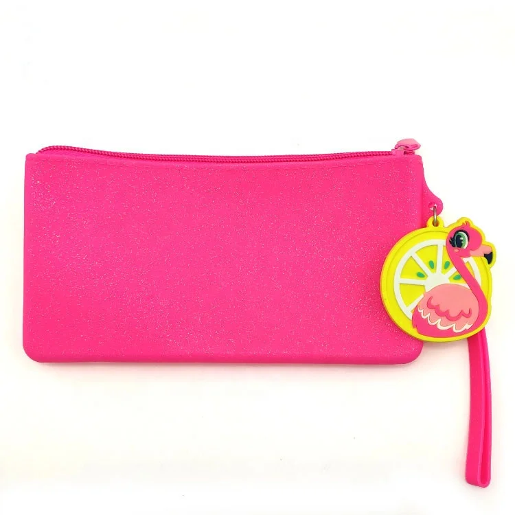 

Wholesale Flamingo Silicone Wristlet Purse Women Wristlet Wallet Ladies, Pink