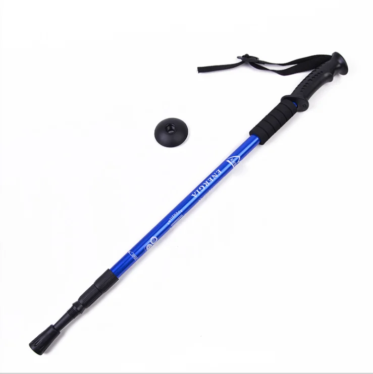 

Light Weight Walking Stick Adjustable Aluminum Alloy Fashion Outdoor Sports Hiking sticks with Pole Rubber Tip, Silver