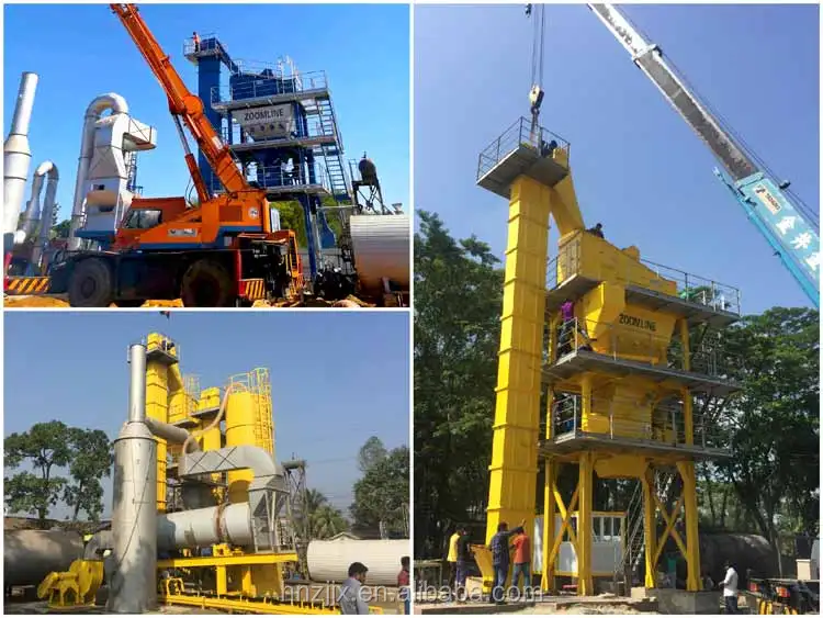 Factory price 80t/h hot mix asphalt plant machine, asphalt mixing equipment manufacturers
