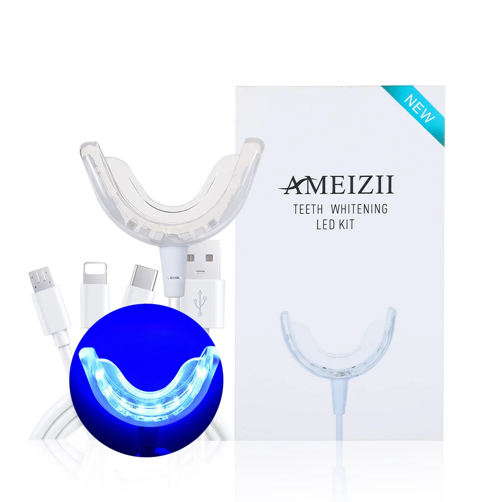 

Home Teeth Whitening Kits Wholesale 16 LED Wired Tooth Whitener Dental Bleaching Lamp Machine Blanqueamiento Dental White Gel