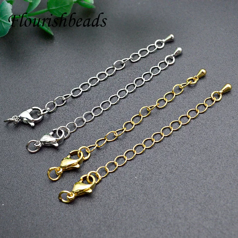 

High Quality Gold Plated Stainless Steel Extension Chain Extenders with lobster clasp Jewelry Making accessories
