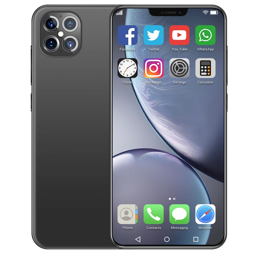 

i12 Pro 6.6 inch 12GB + 512GB Android smartphone 10 core 5G LET phone 4 camera MTK6889 face ID unlock mobile phone