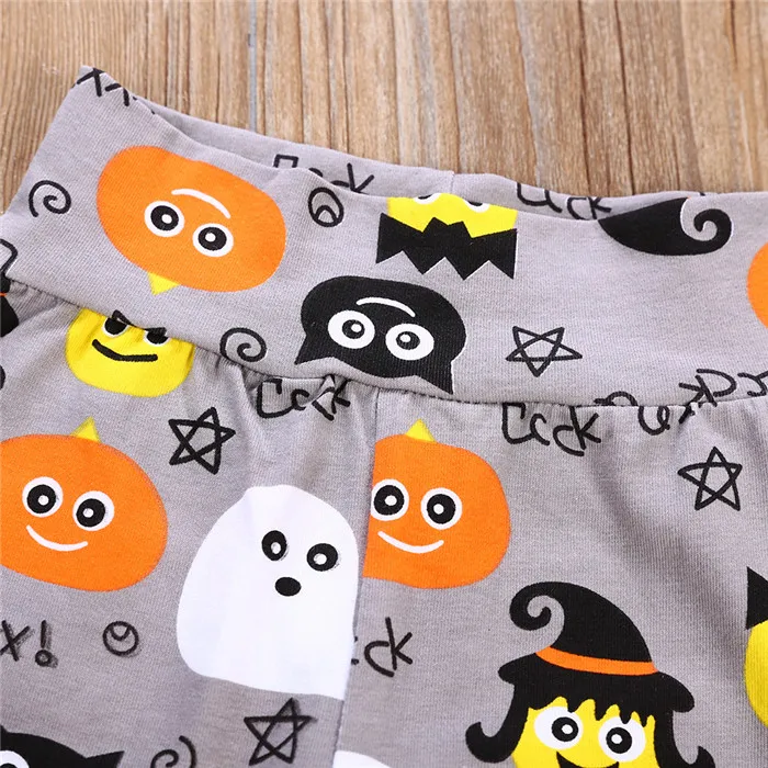 3PCS Baby Boys' Outfit Set Halloween Pumpkin Costume Long Sleeve Romper