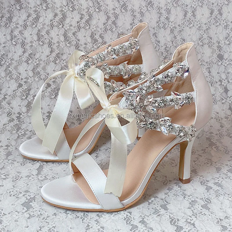 

9CM High Ivory Heeled Sandals for Wedding
