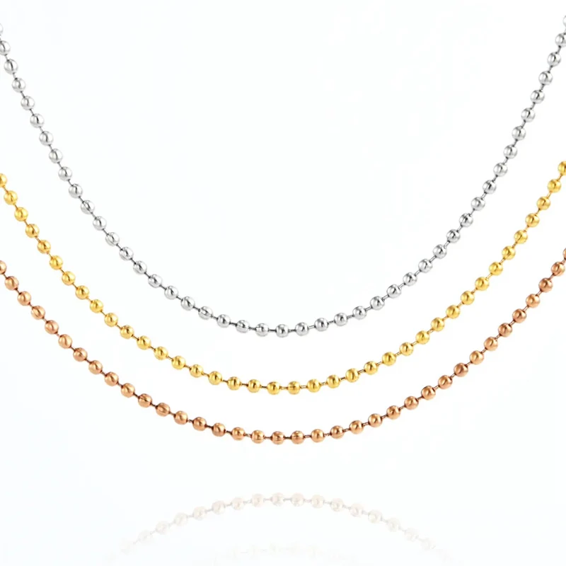 

18k stainless steel gold filled ball chain necklace, Picture