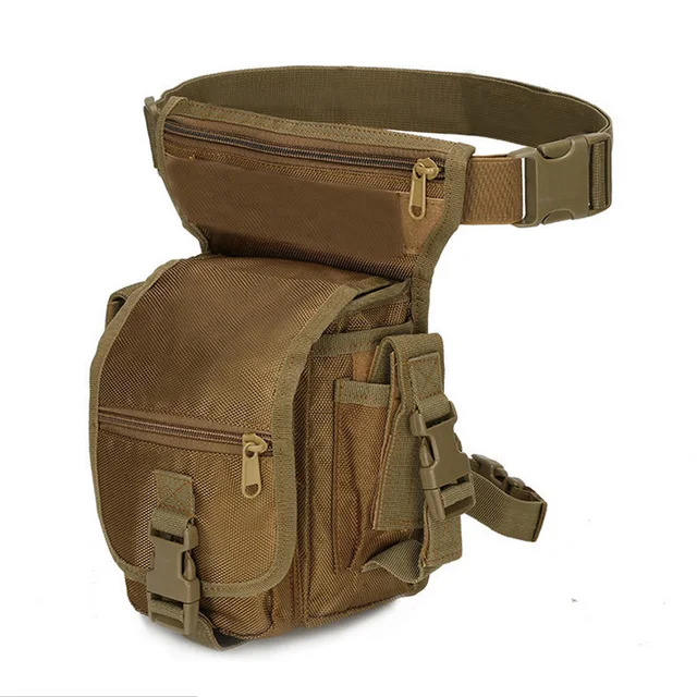 

Outdoor Sports Adjustable Tactical Holster Pouch Hunting Belt Bag Molle Leg Bag Hiking Cycling Running Bag Outdoor Sports, Black grey khaki etc.