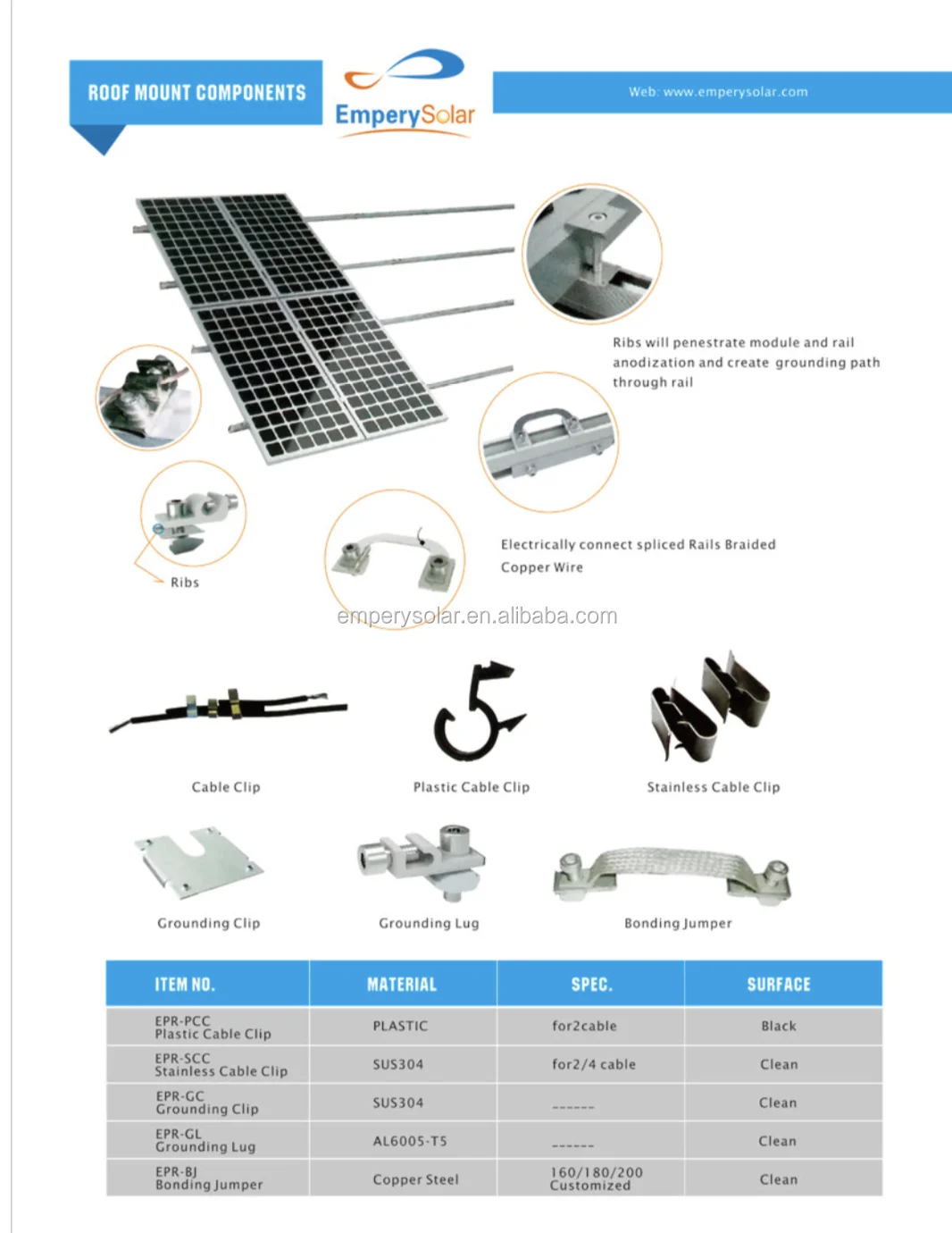 PV Racking System - Adjustable Solar Panel Mounts for Roof