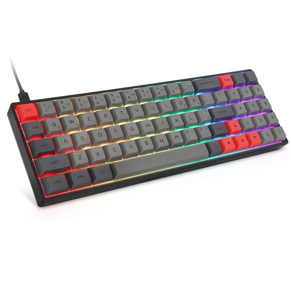 

SK71 dual mode PBT sublimation keycap mechanical gaming wireless keyboard with RGB backlight and gateron switch