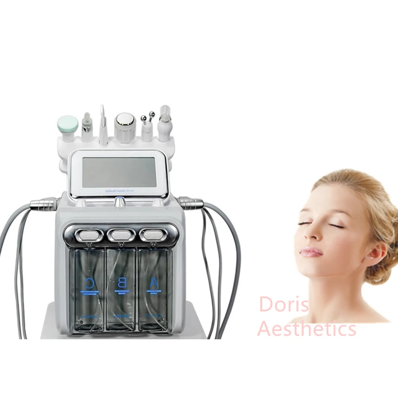 

Doris Aesthetics 2021 New Technology Hydrodermabrasion Handheld Face Care 6 In 1 Beauty Function Intelligence