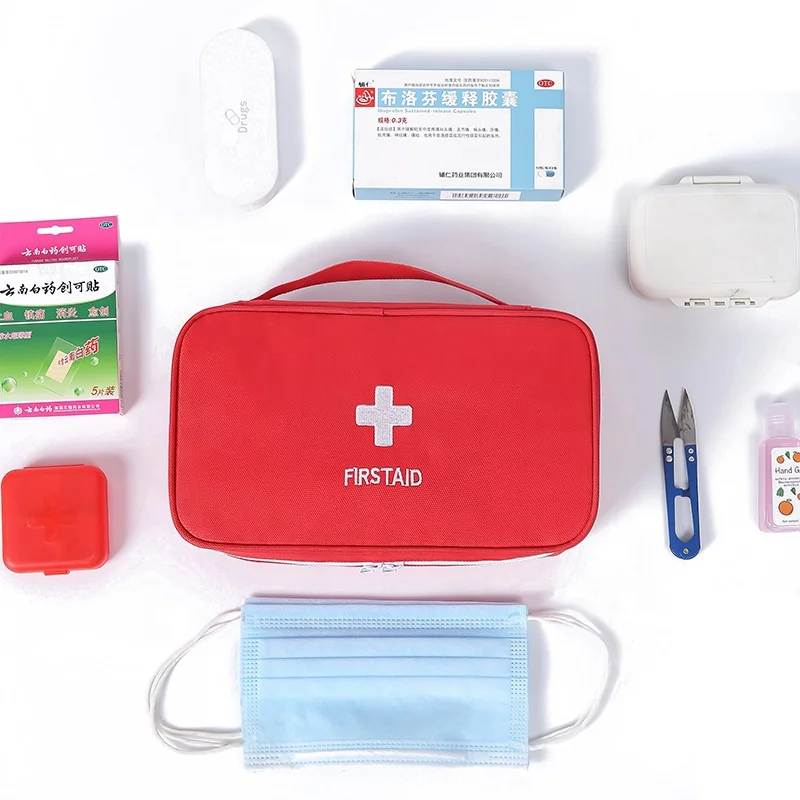 

Convenient Efficient Medical Bag Handle First Aid Kit Bag For Emergencies At Home,Outdoors,Car,Camping, Red, grey, blue