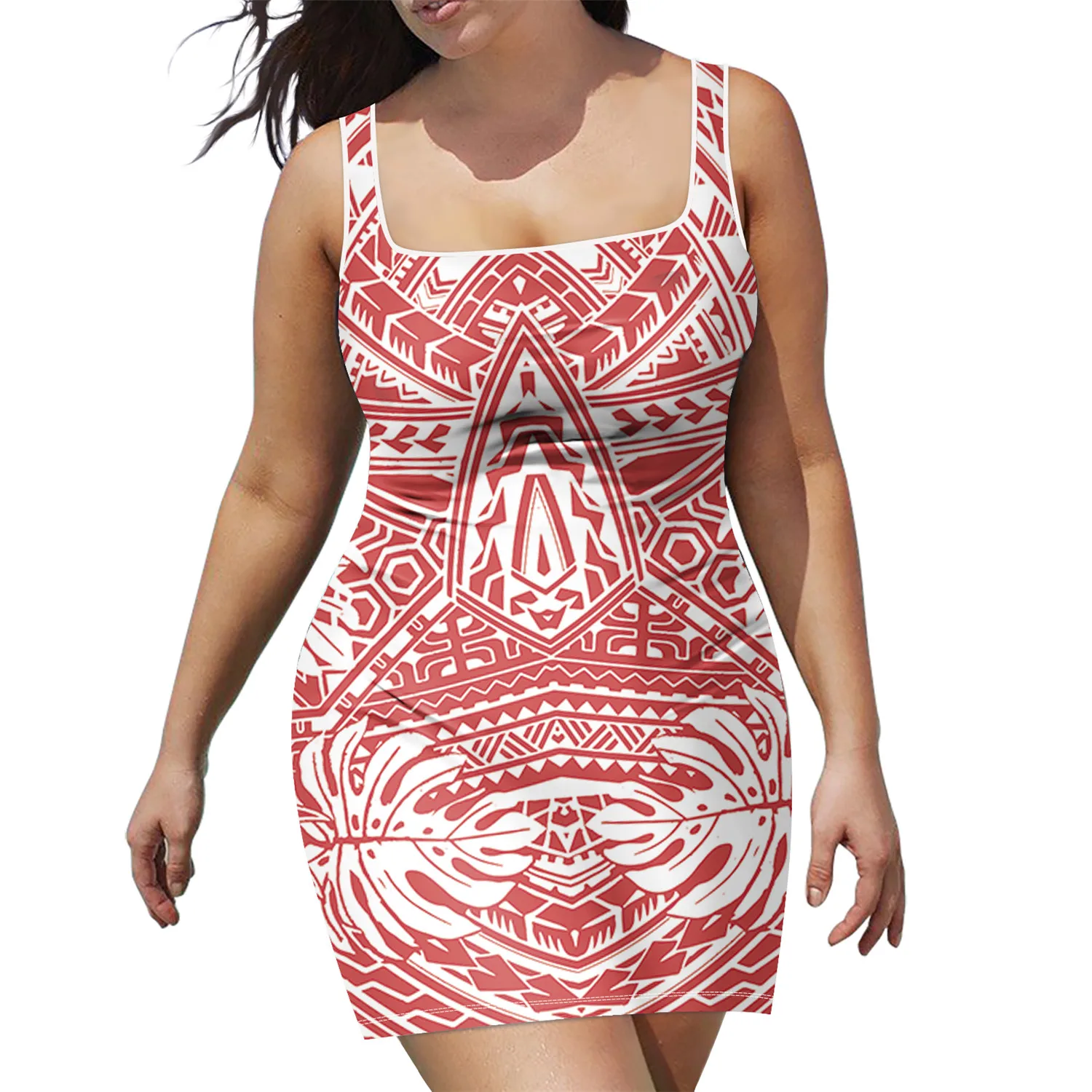 

Kilt 1MOQ Camouflag pattern Print Women Slip Dress Polynesian Print Bodycon Sleeveless Slip Dresses For Ladies Whole