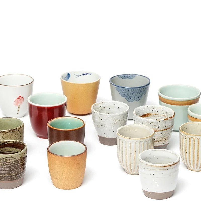 

Hot Sale Retro Ceramic Tea Cup Pottery Cup without Handle Japanese Style Coffee Mug