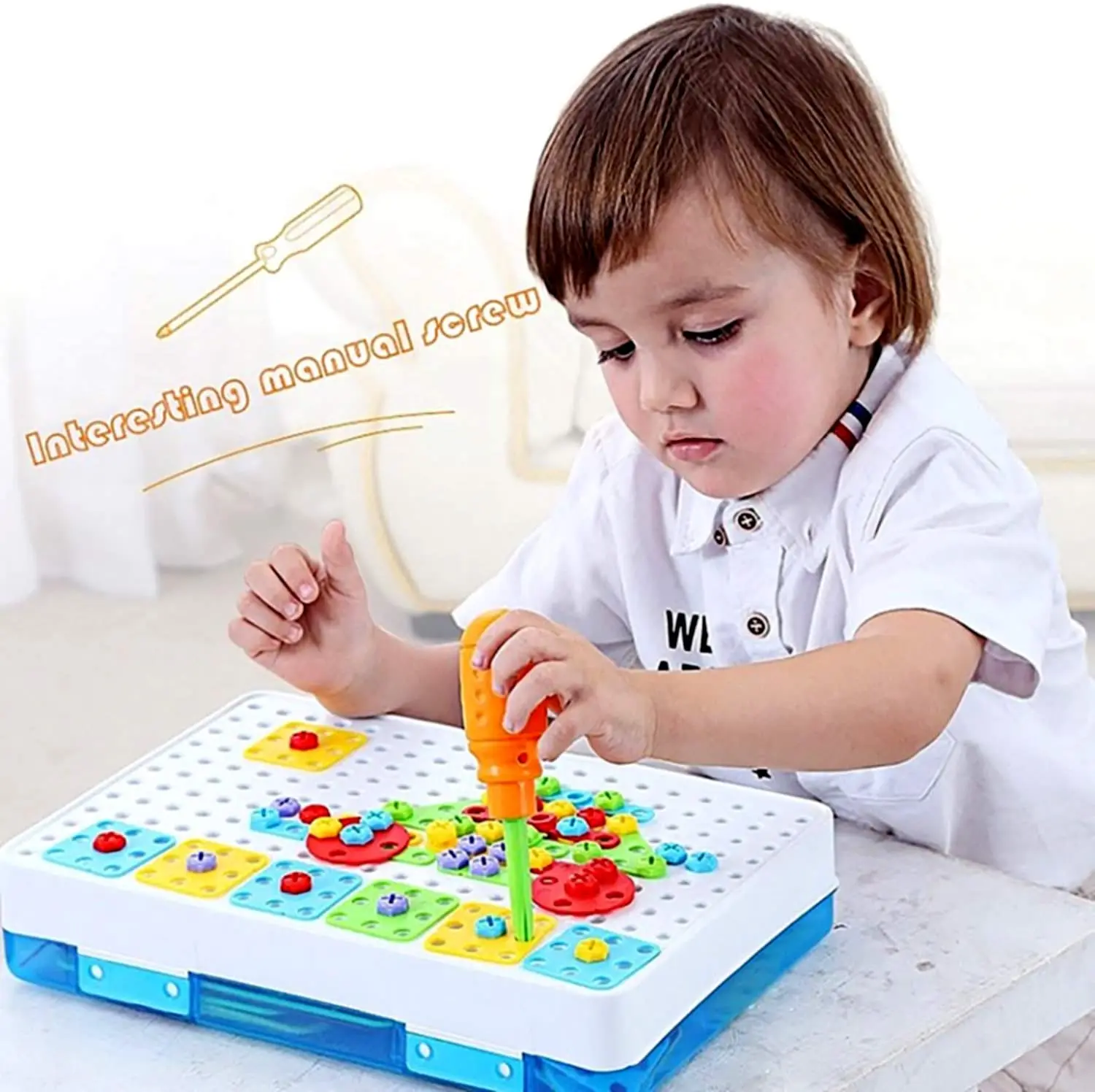 Popular Educational Toys Electric Drill DIY Assembly Building Block Set Tool Toy
