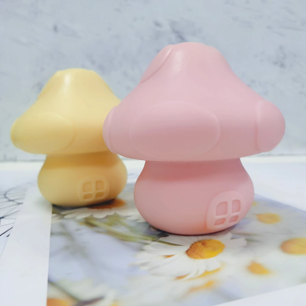 

Cute Mushroom House Candles Mold Fairy Toadstool Lantern Gnome Home Silicone Candle Moulds Patio Decor, Stocked / cusomized