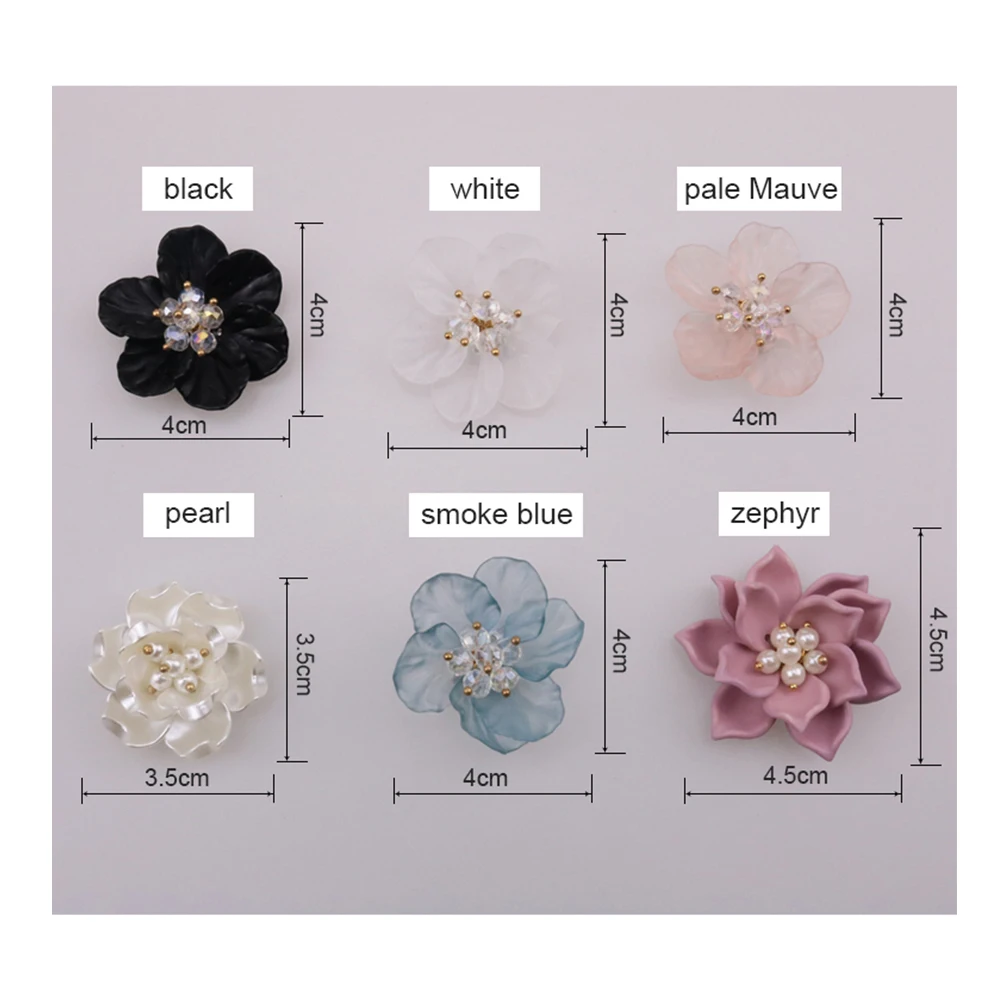 

Acrylic Rose Pearl Crystal Petal Flower Floral Sewing Patches Patch for Dress Making, Diy Craft