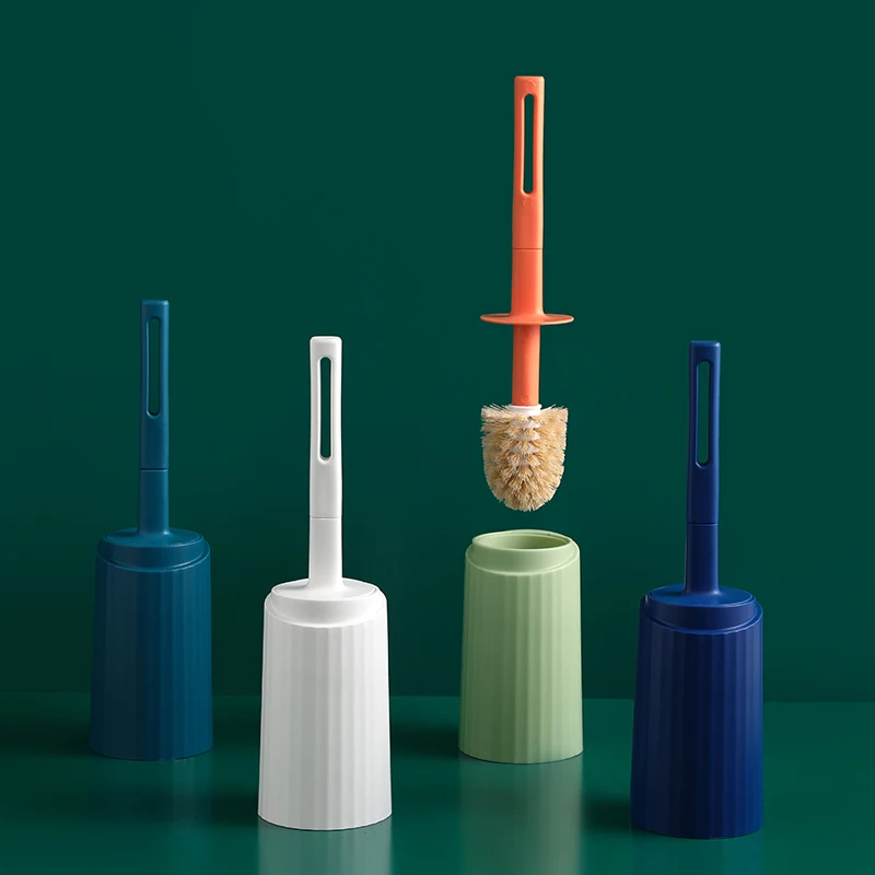 

Eco-friendly manufactory plastic toilet brush set with holder, Light green,blue,green,white