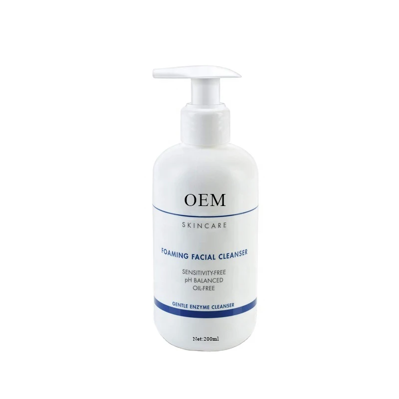 

Manufacturer Private Label Face Care Deep Cleansing Black Head Remover Massage Foaming Facial Cleanser For All Skin, White