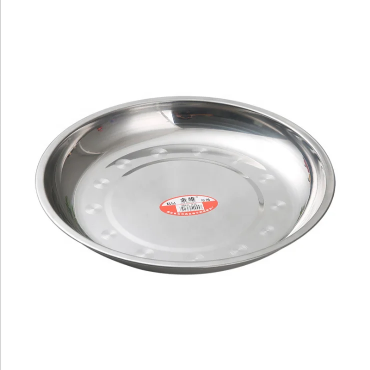 

Stainless steel plate deep dish Food dish, Like a picture