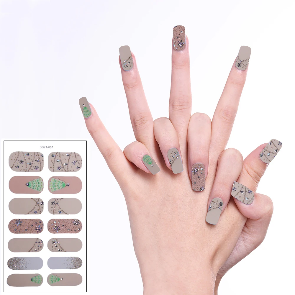 

5% Discount Custom Made Logo Self-adhesive Popularity Beach Sandals Semi Cured Gel Nail Sticker, Colorful