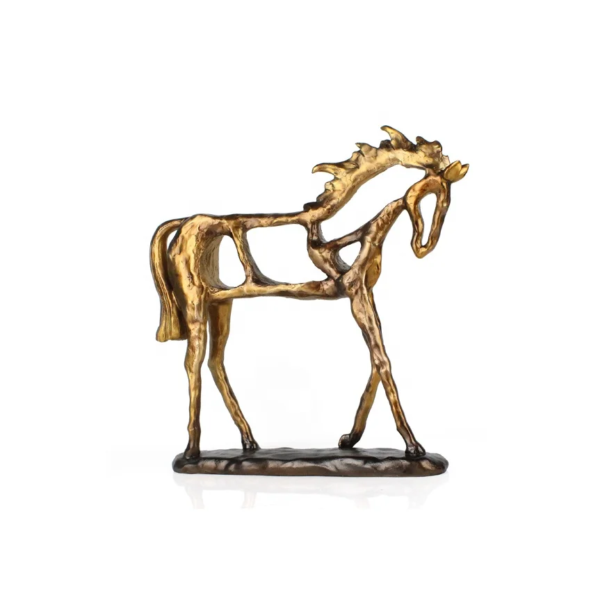 Wholesale resin animal  accessories artifacts hollow horse desk ornaments  for home decorations details