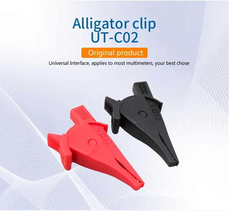 UNI-T UT-C02A Alligator clip banana interface straight plug applies to most test multimeters accessories - ANKUX.COM