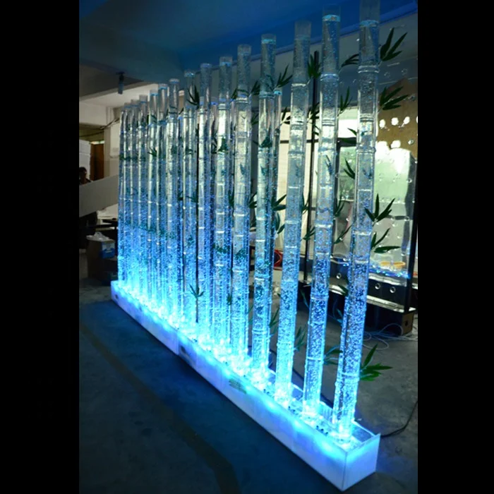 

restaurant furniture wall decoration led water bubble panel acrylic partition wall