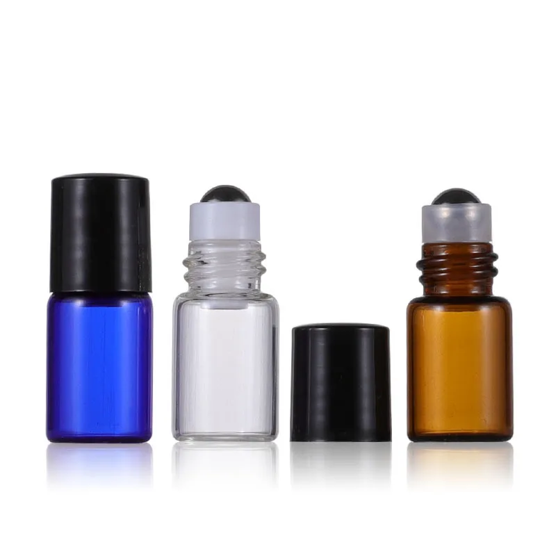 

Hot sale essential perfume bottle 1ml 2ml 3ml 5ml mini sample amber glass vial with roller ball on the top