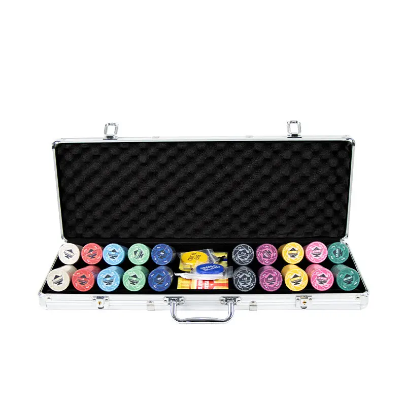 

YH 500 Pieces Casino Factory Poker Chips Ceramic Poker Chip Set With Case