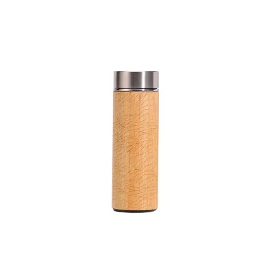 

Mikenda Smart Temperature Bottle Bamboo Shell Cup Stainless Steel Thermal Traveling Water Bottle, Customized color