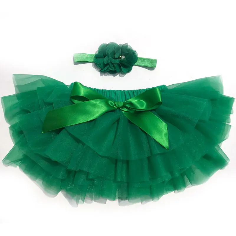 
Newborn 1-3years old kid girl mini fluffy tutu skirts with hair accessories 