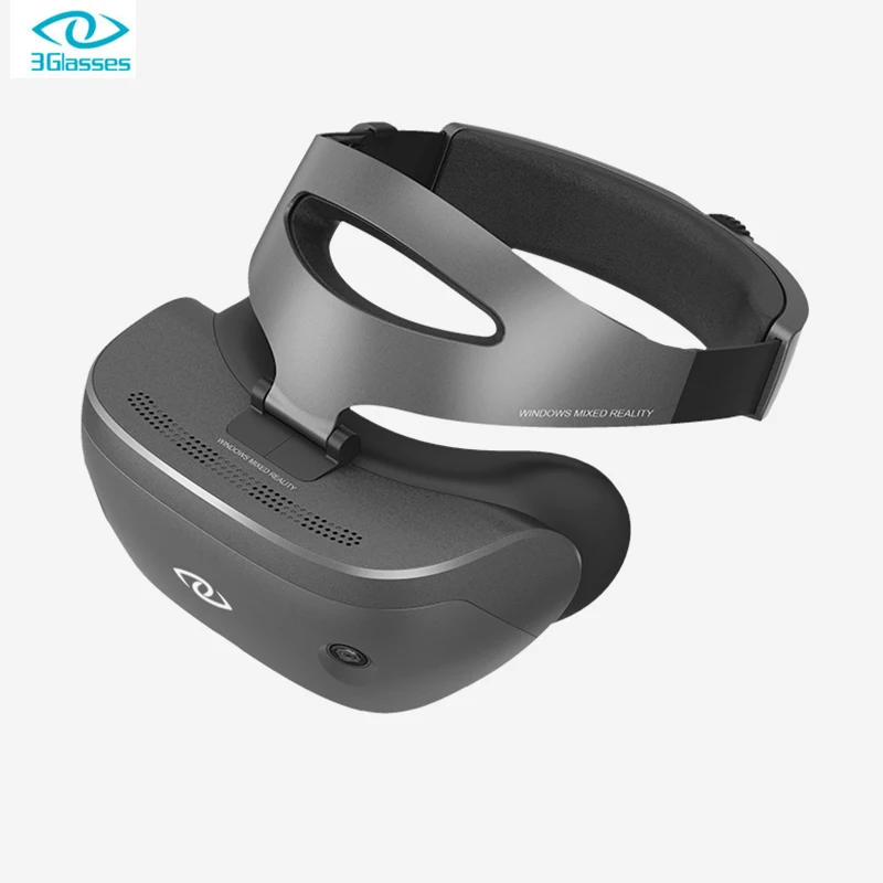 

3GLASSES Blubur S2 version of MR smart glasses 3D helmet virtual reality 3D glasses headset, Black