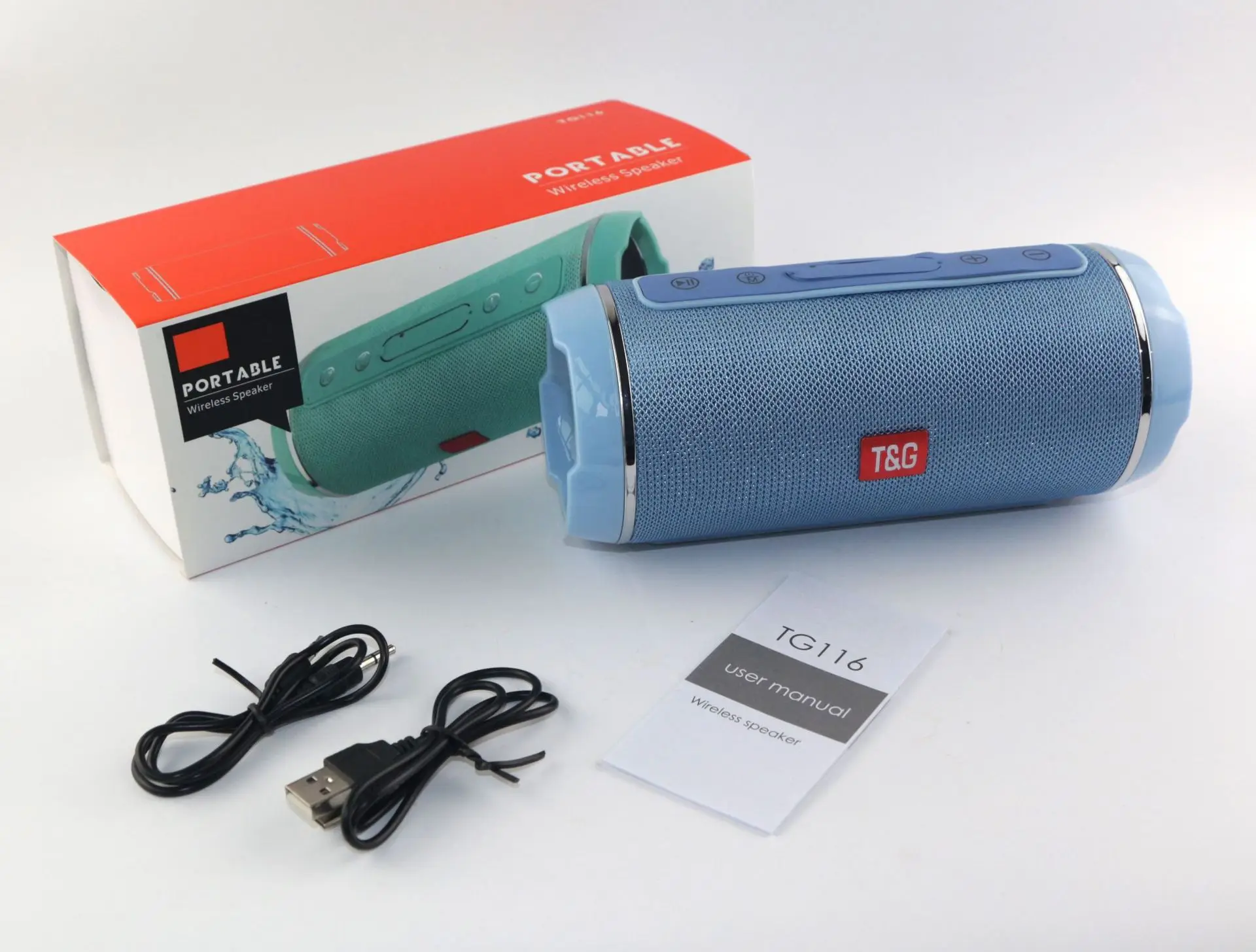TG116 Portable Wireless Bluetooth Speaker Outdoor Waterproof Speaker Bass Subwoofer USB TF Card Handsfree Loudspeaker - ANKUX.COM